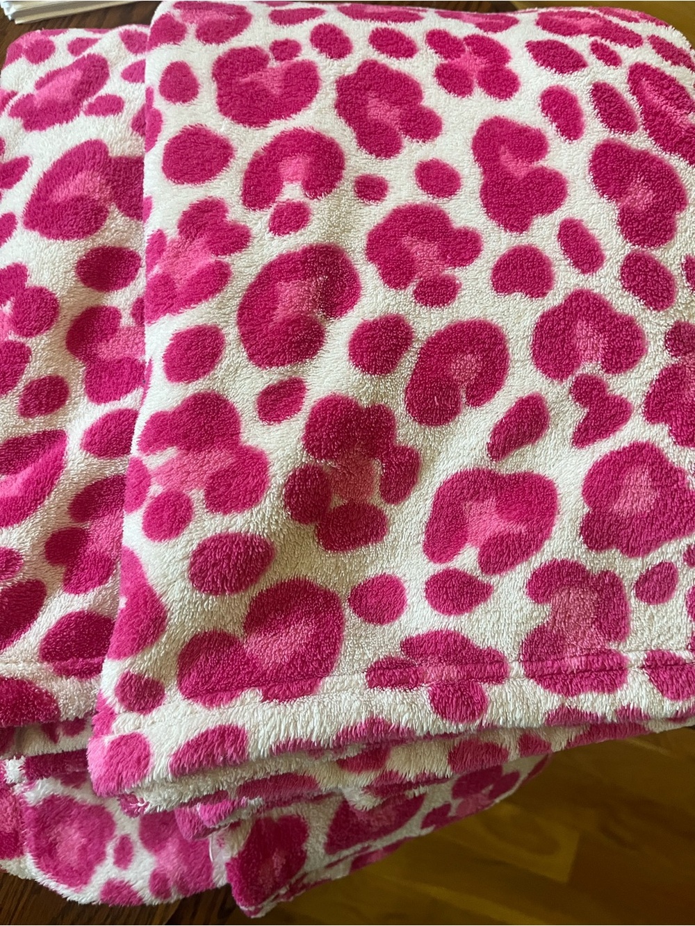 Kids Pink Leopard Print Full Size Throw